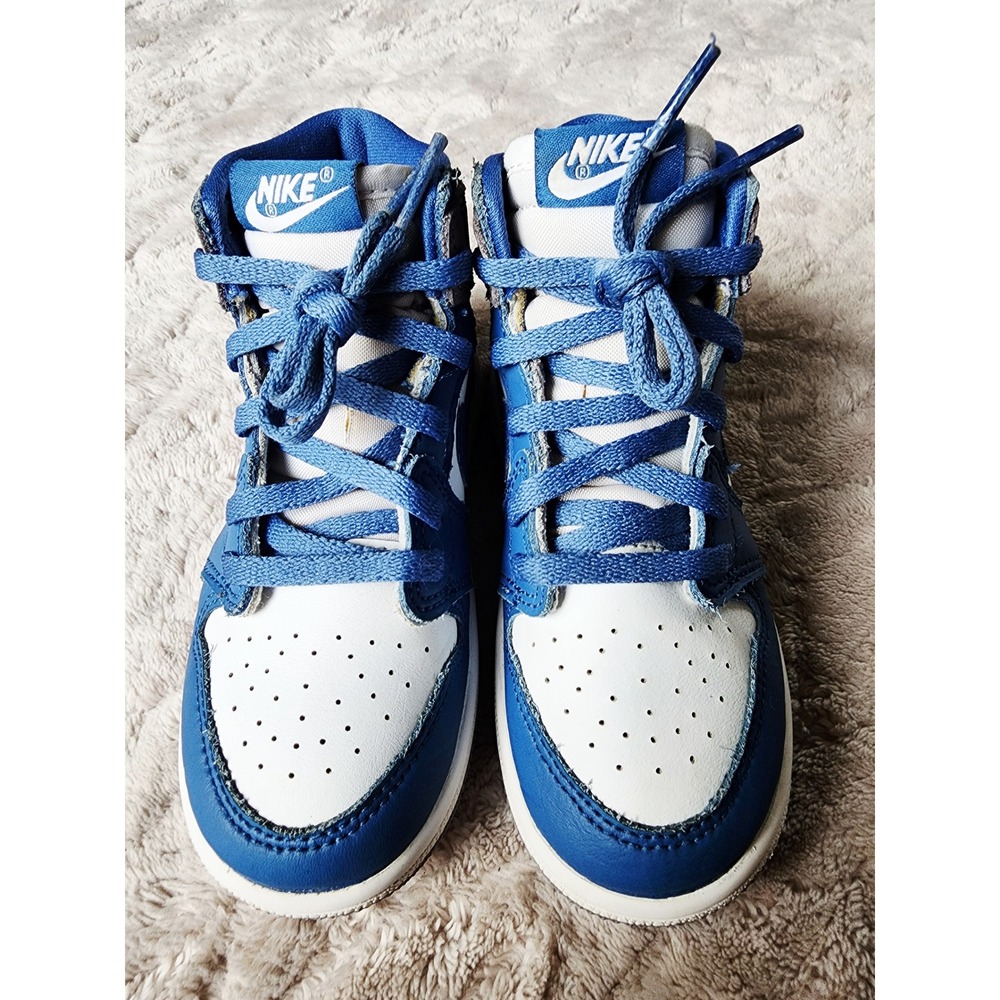 Nike Air Jordan 1 Retro High OG True Blue Toddler Shoes 9C - Picture 3 of 10